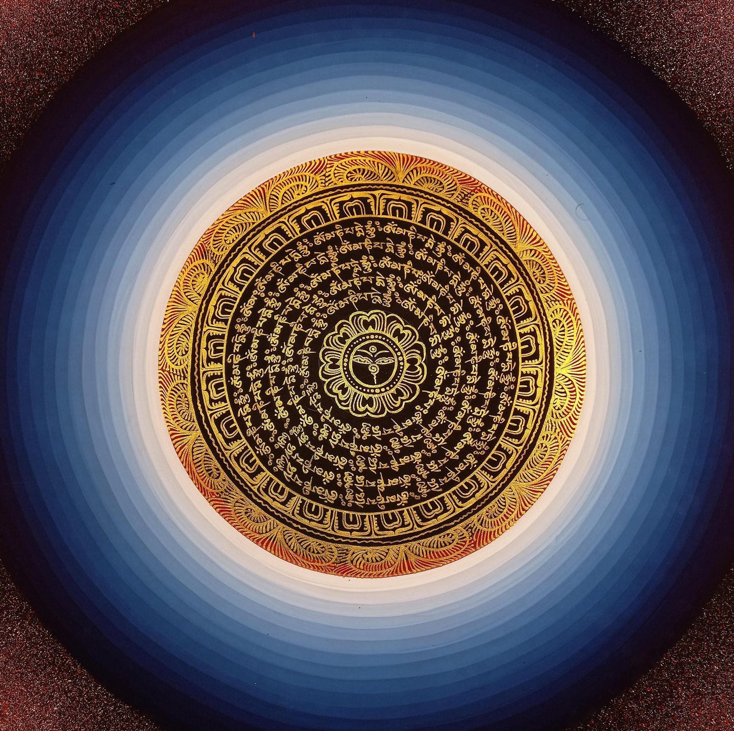 OM Mantra Mandala Thangka Painting | Tibetan Meditation Art, Nepal