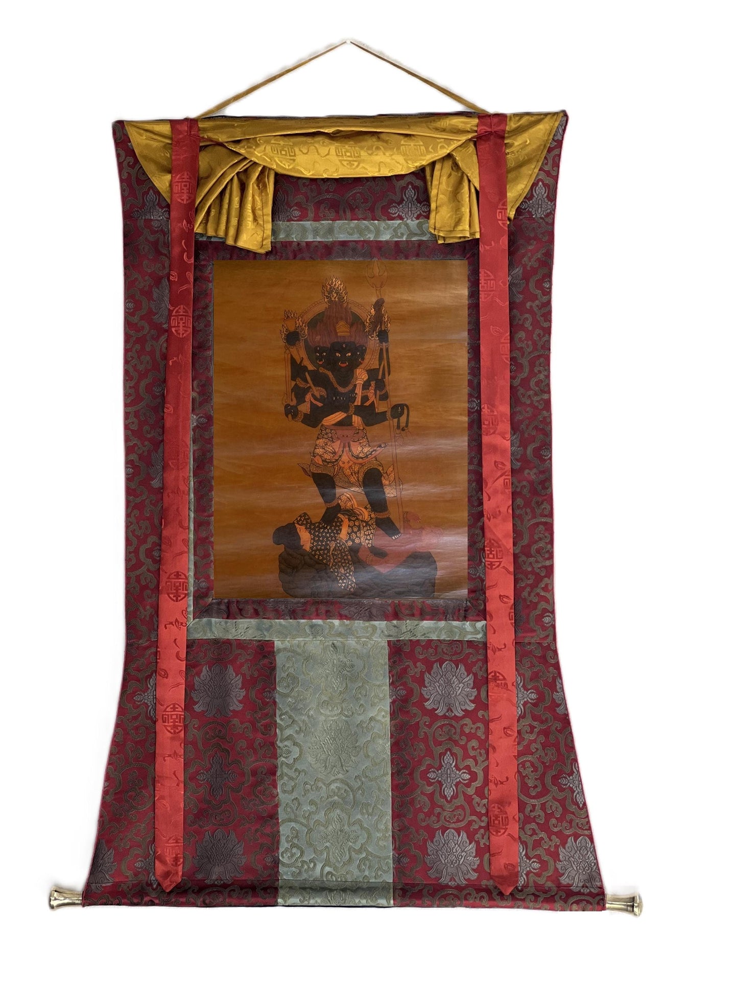 Hand-Painted Acala Thangka Painting: Vajrayana Wisdom King