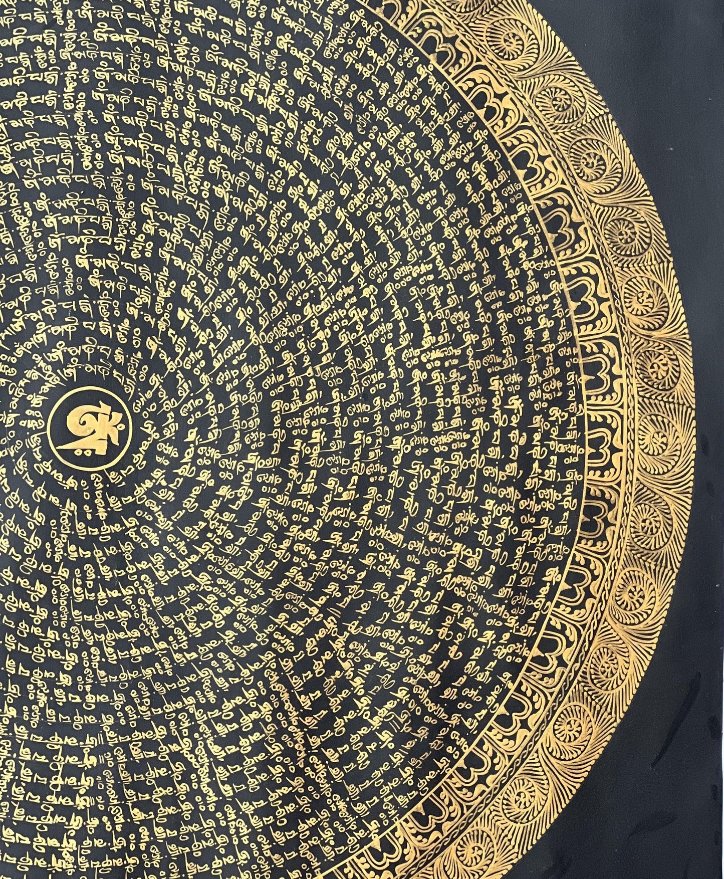 OM Mantra Mandala Thangka | Tibetan Meditation Art, Home Blessing