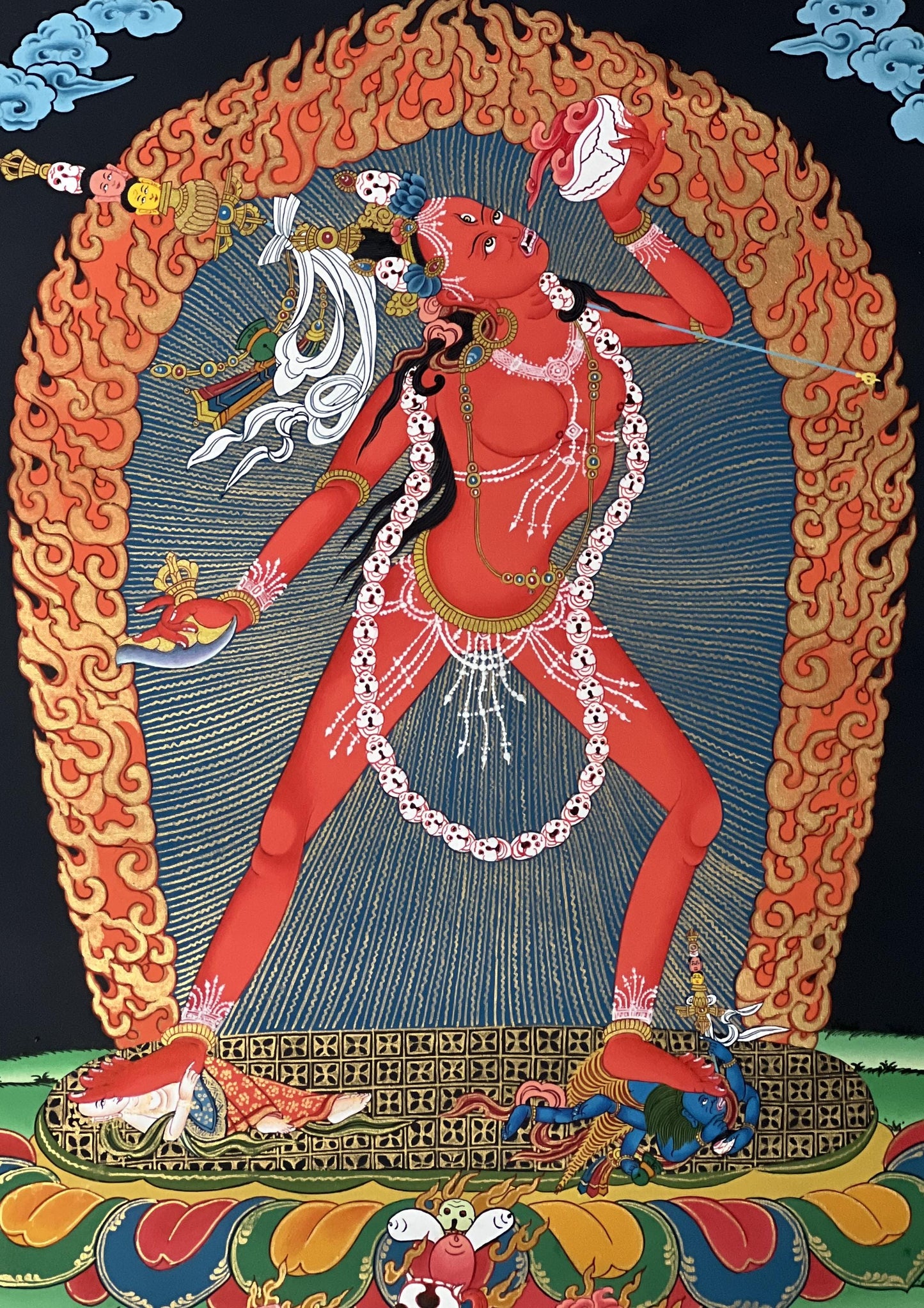 Vajrayogini Thangka Painting, Hand-Painted Tibetan Art