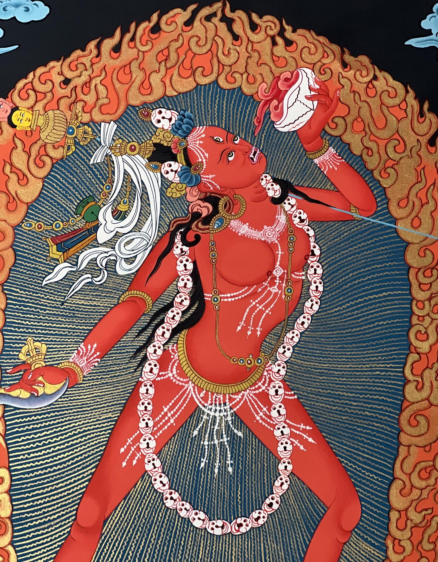 Vajrayogini Thangka Painting, Hand-Painted Tibetan Art
