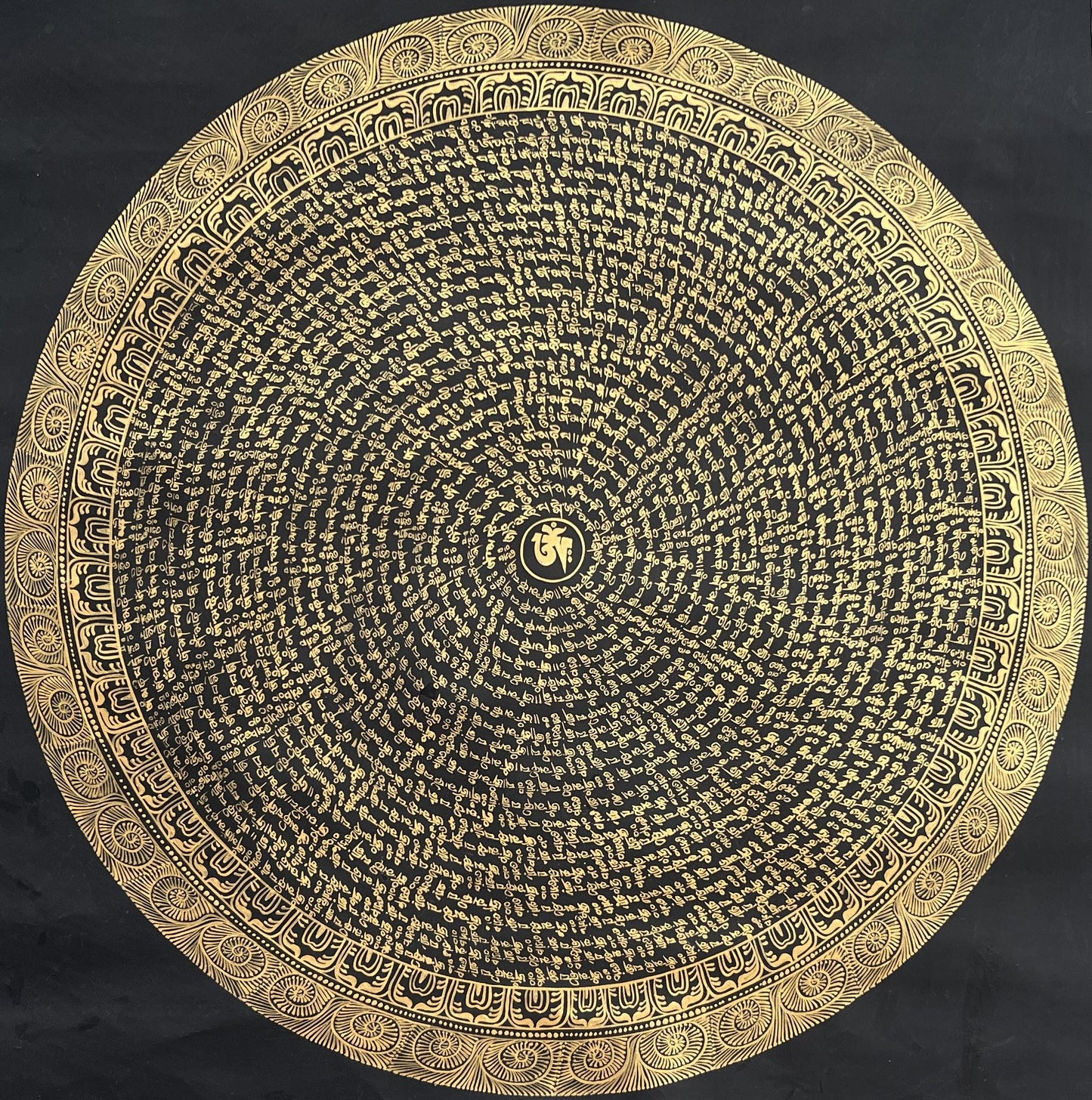 OM Mantra Mandala Thangka | Tibetan Meditation Art, Home Blessing