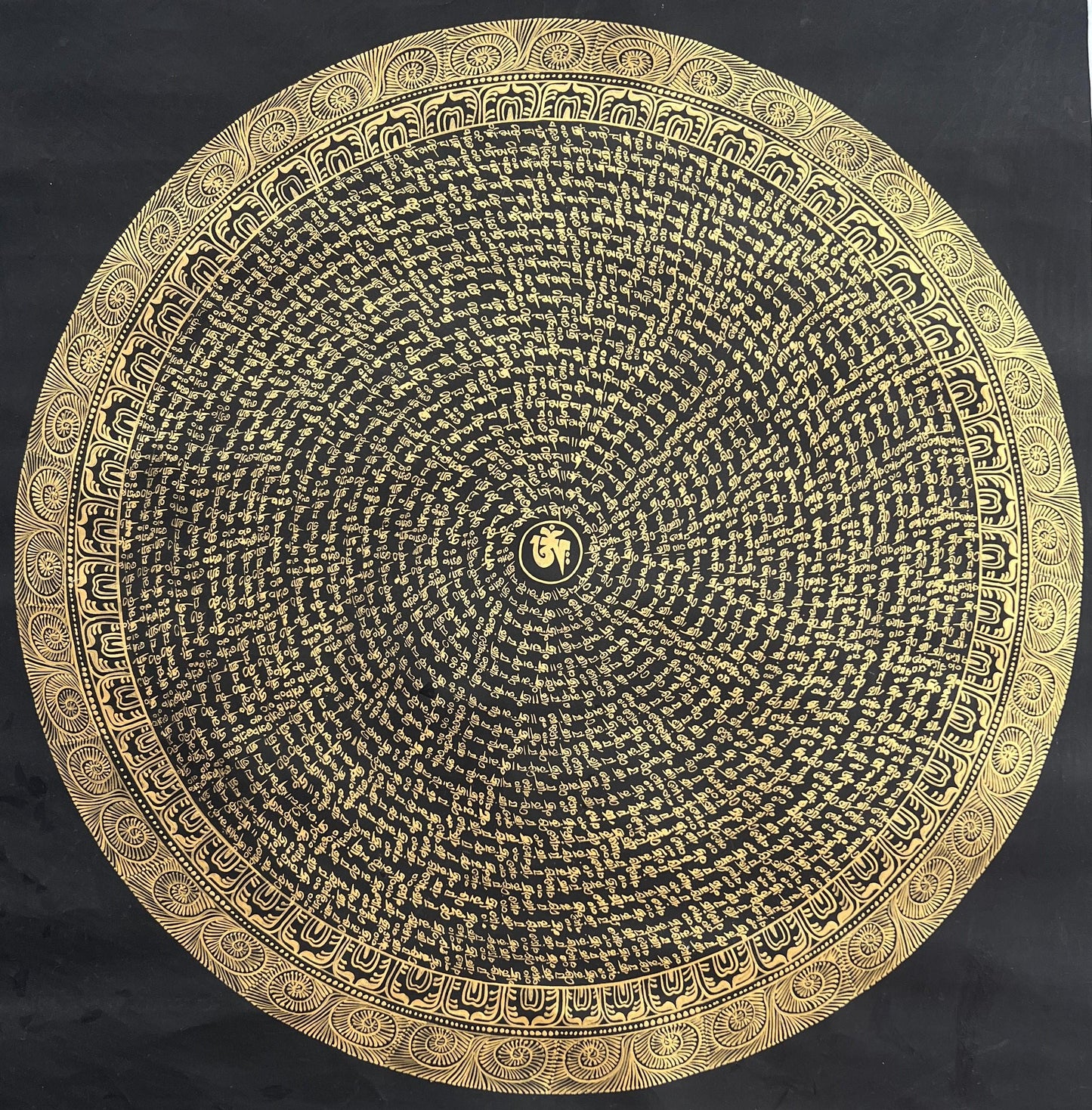 OM Mantra Mandala Thangka | Tibetan Meditation Art, Home Blessing