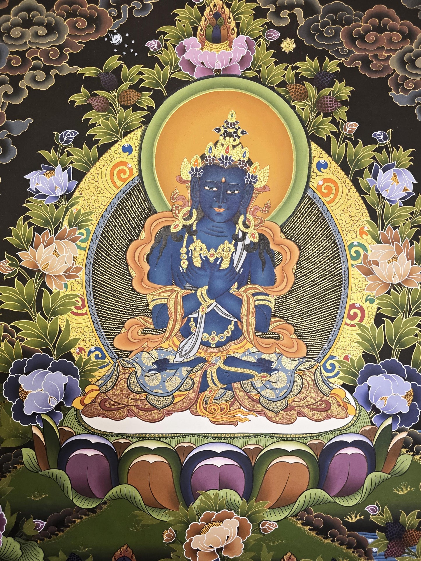 Original Hand-Painted Vajradhara / Adi Buddha Thangka |  Tibetan Masterpiece | Meditation & Compassion Wall Art from Nepal