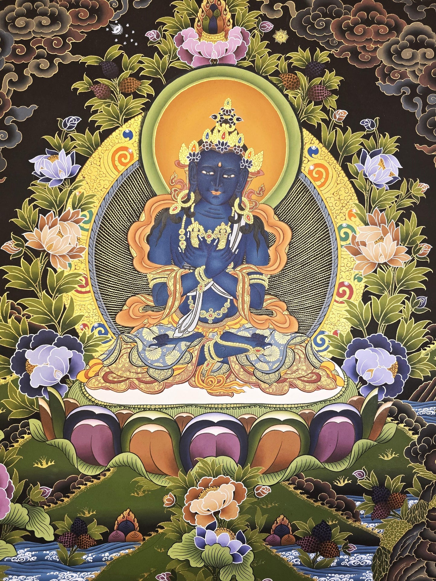 Original Hand-Painted Vajradhara / Adi Buddha Thangka |  Tibetan Masterpiece | Meditation & Compassion Wall Art from Nepal