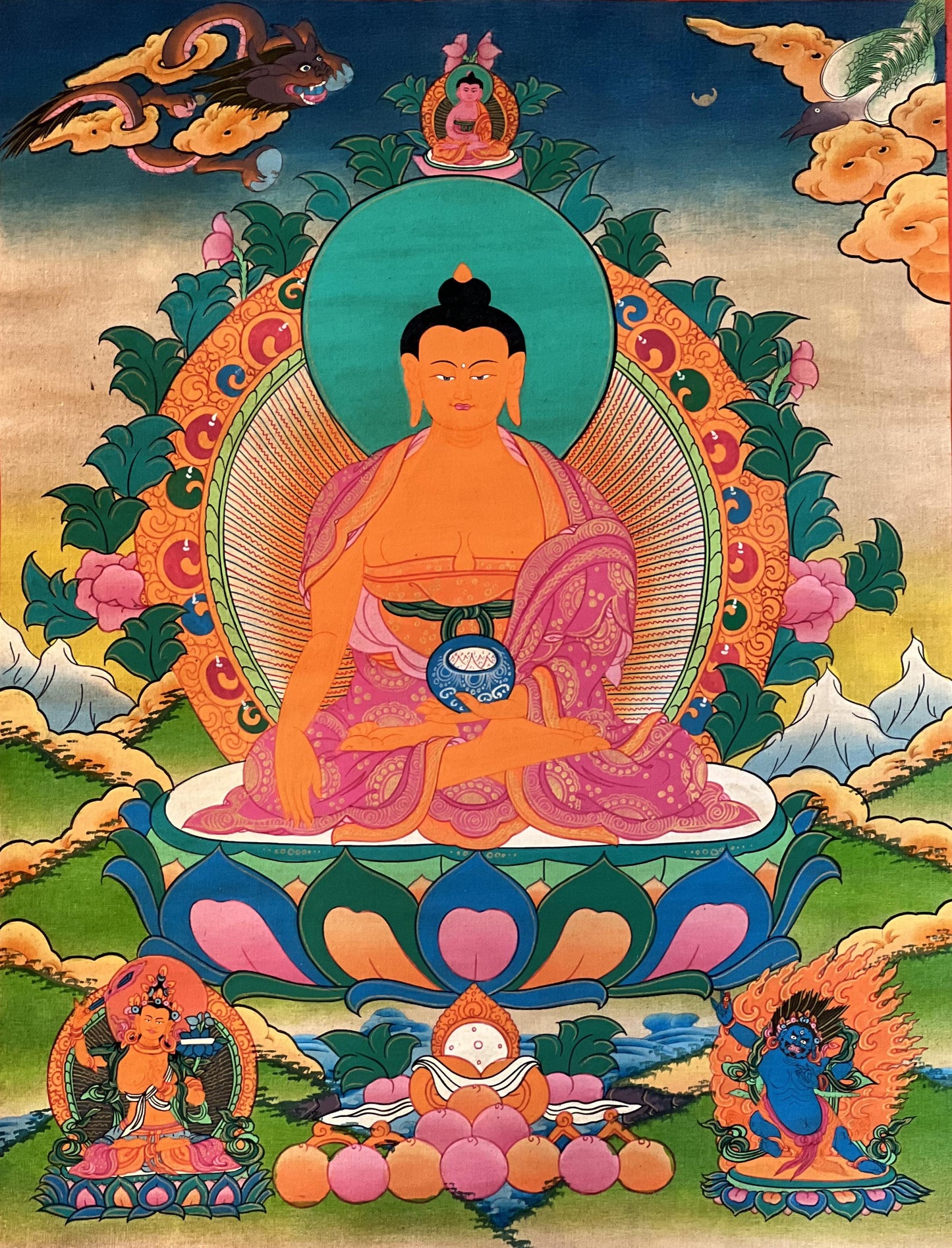 Hand-Painted Shakyamuni Buddha Thangka | Tibetan Meditation Art