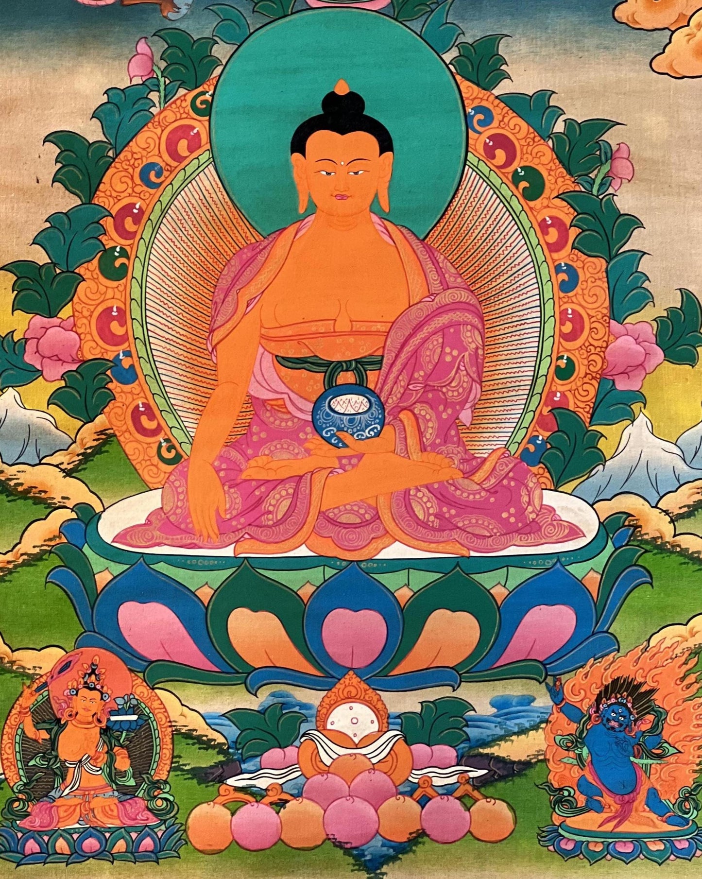 Hand-Painted Shakyamuni Buddha Thangka | Tibetan Meditation Art