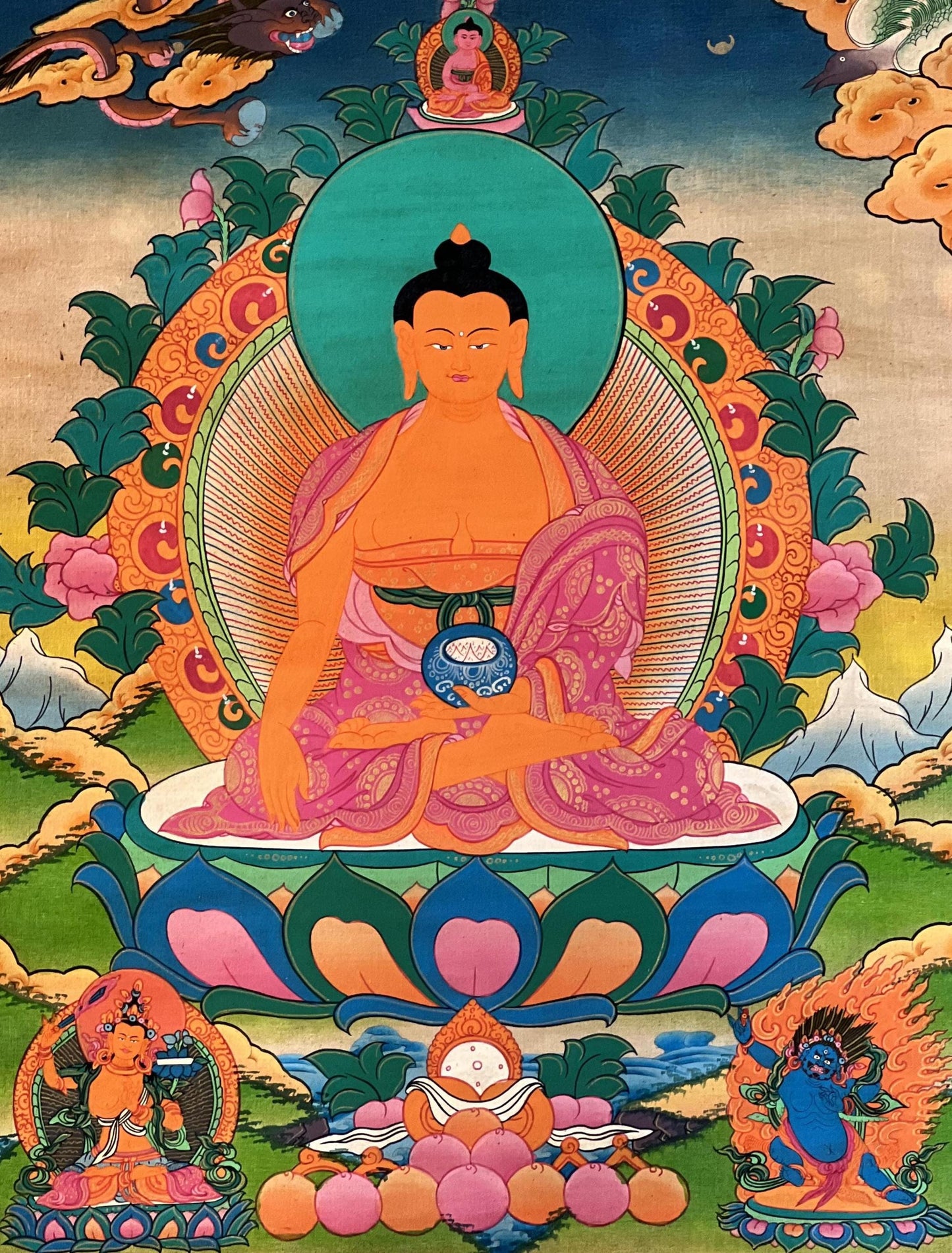 Hand-Painted Shakyamuni Buddha Thangka | Tibetan Meditation Art