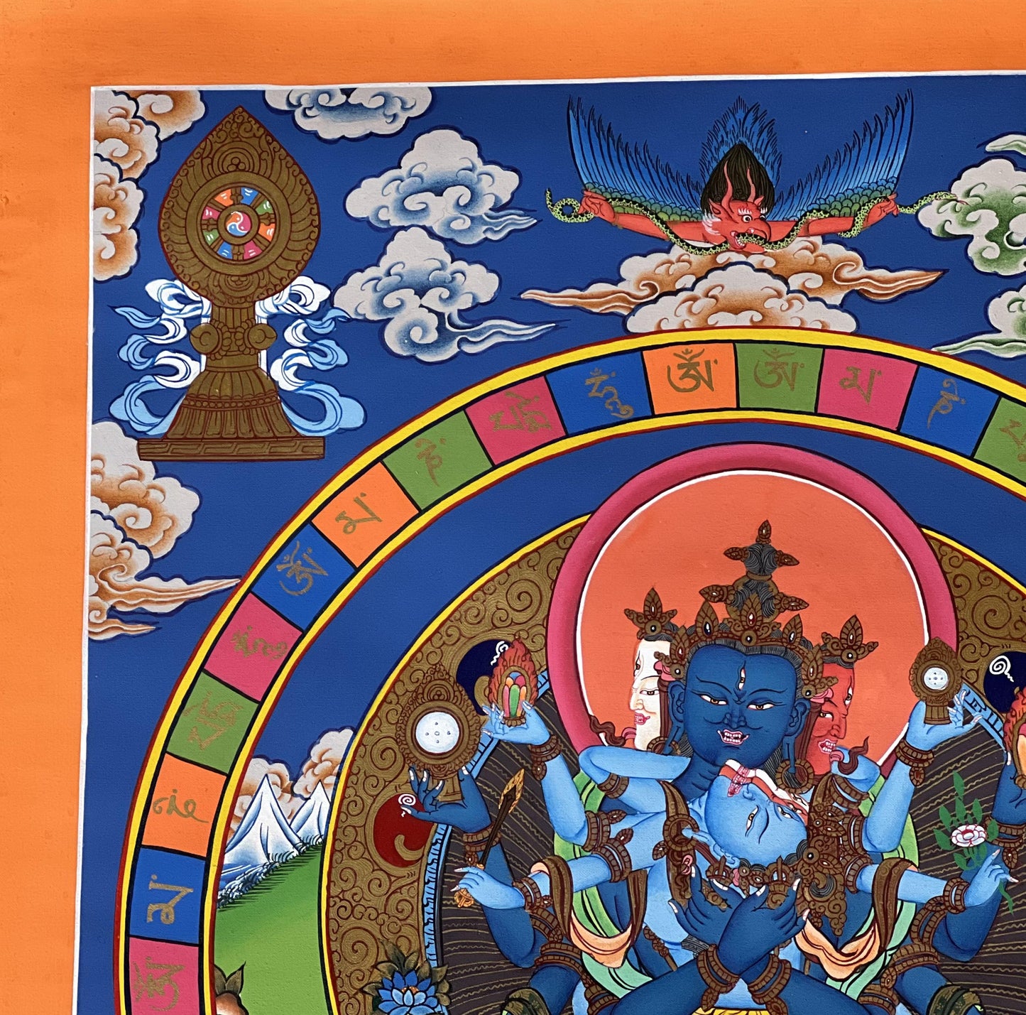 Guhyasamaja Thangka Painting | 24K Gold, Tibetan Buddhist Art