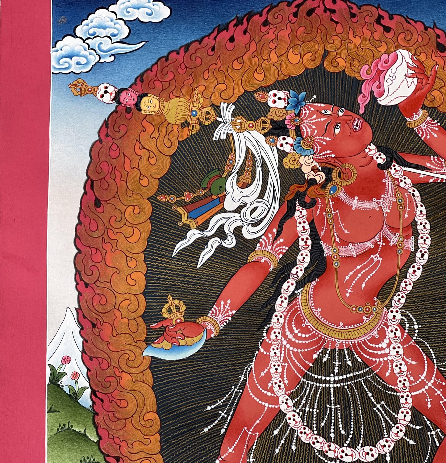 Original Hand-Painted Vajrayogini Tibetan Thangka Painting – Vajrayana Meditation Art