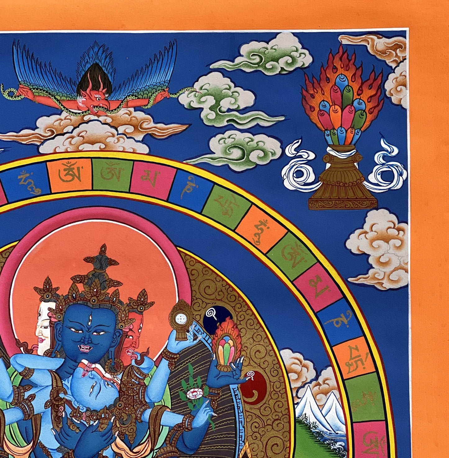Guhyasamaja Thangka Painting | 24K Gold, Tibetan Buddhist Art