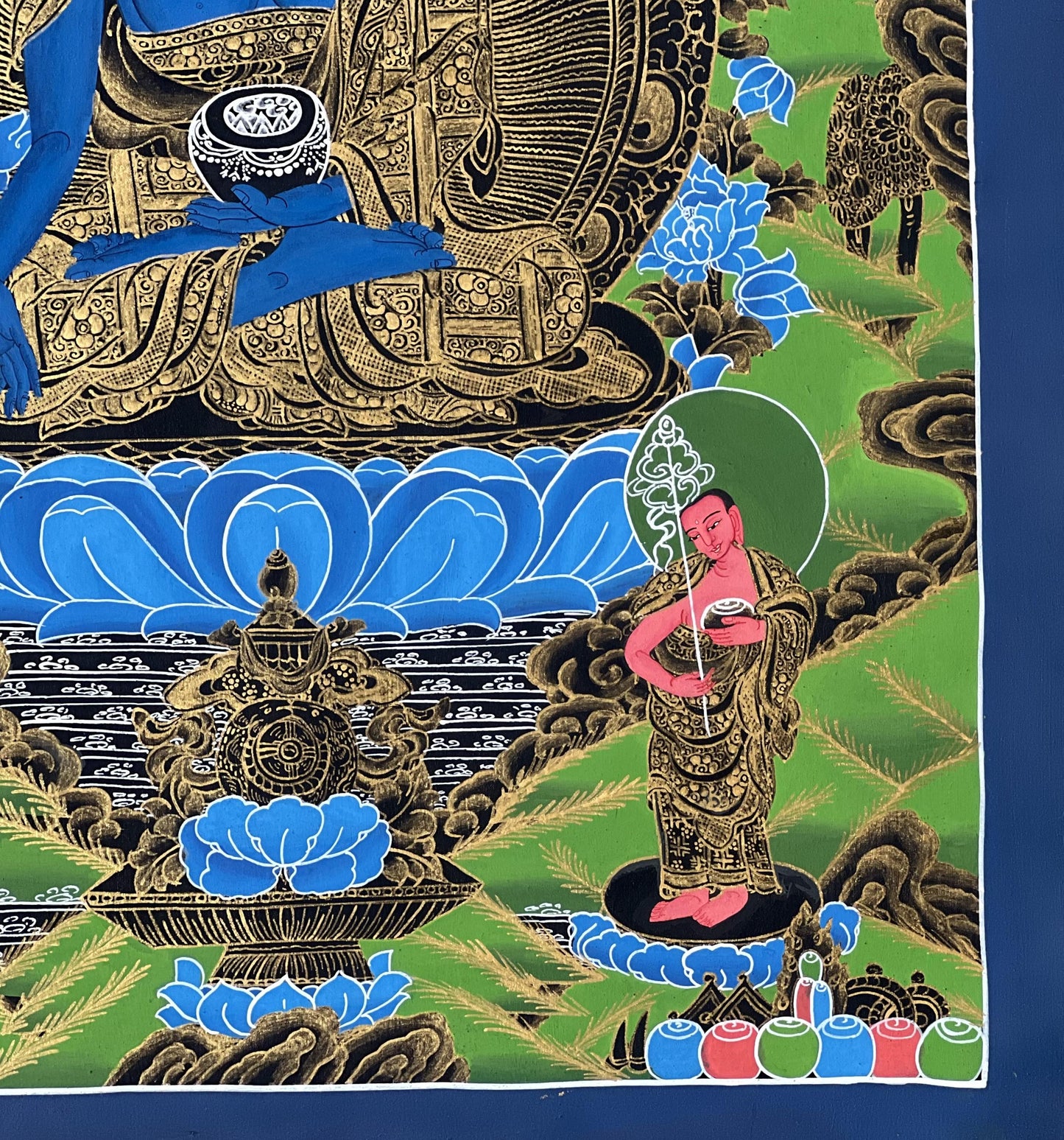 Medicine Buddha Thangka Painting | Hand-Painted Tibetan Healing Art