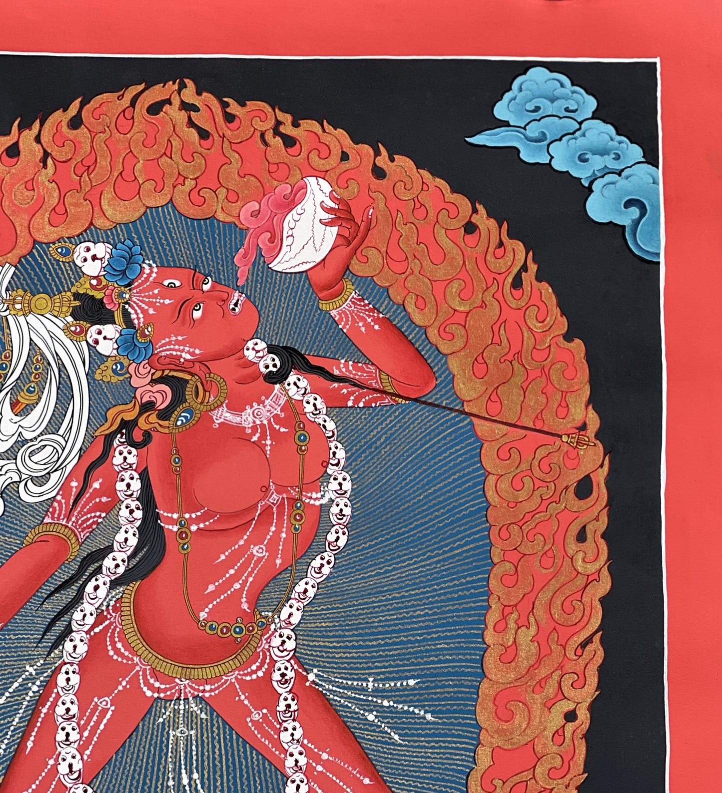 Original Hand-Painted Vajrayogini Tibetan Thangka Painting – Sacred Vajrayana Meditation Art