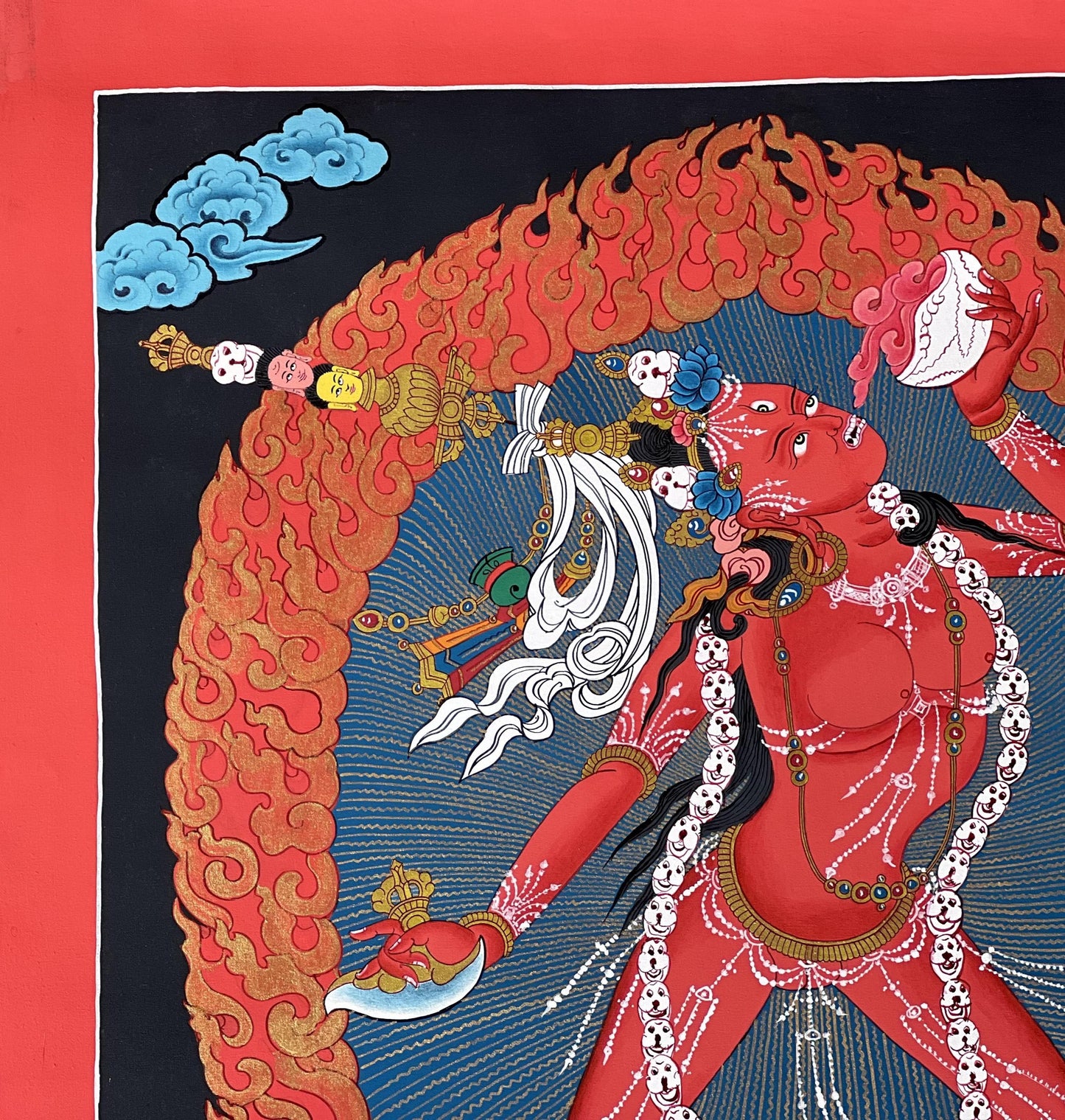 Original Hand-Painted Vajrayogini Tibetan Thangka Painting – Sacred Vajrayana Meditation Art