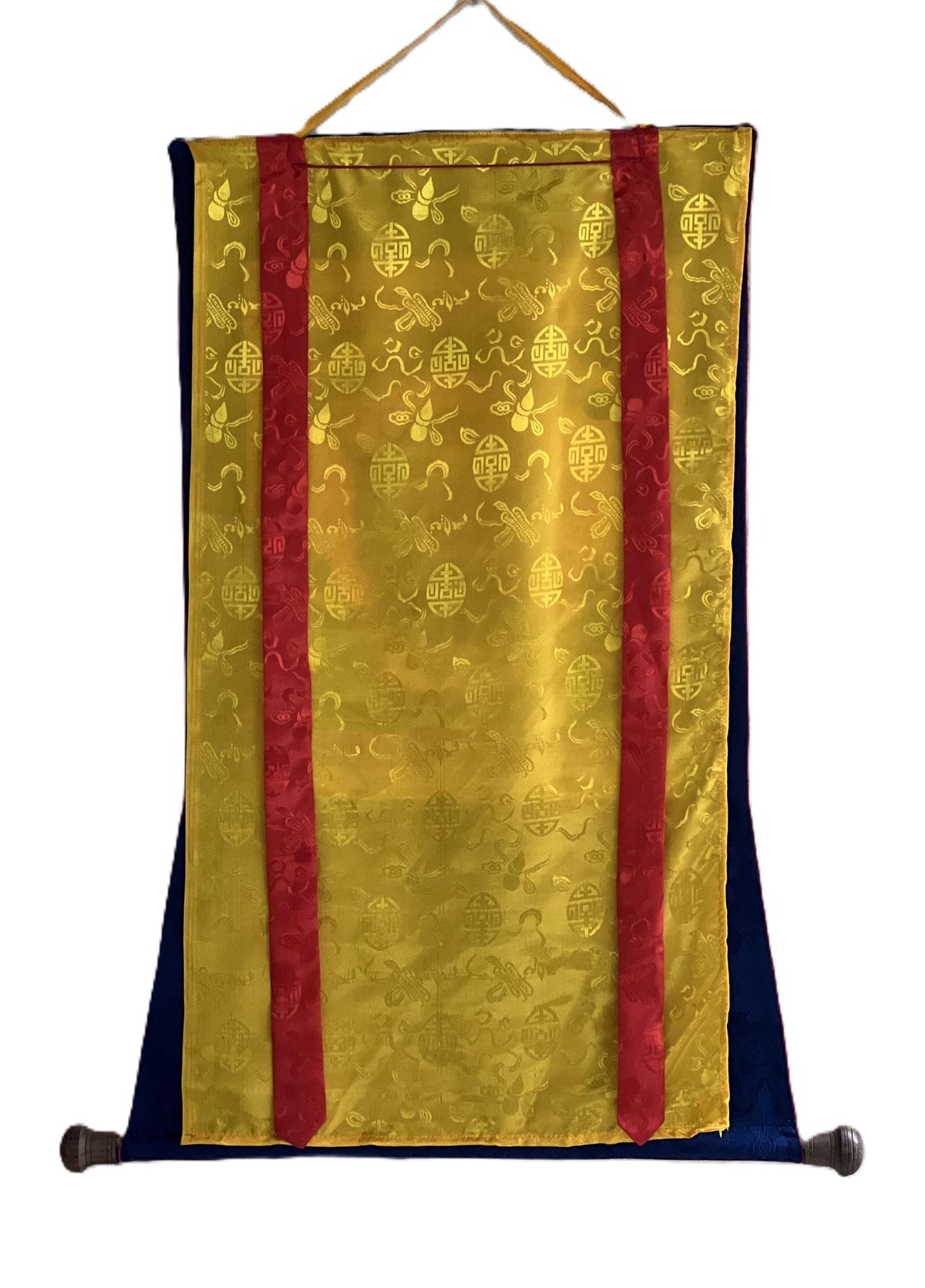 Hand-Painted Citipati Thangka: Dancing Skeleton Tibetan Buddhist Art with Silk Brocade
