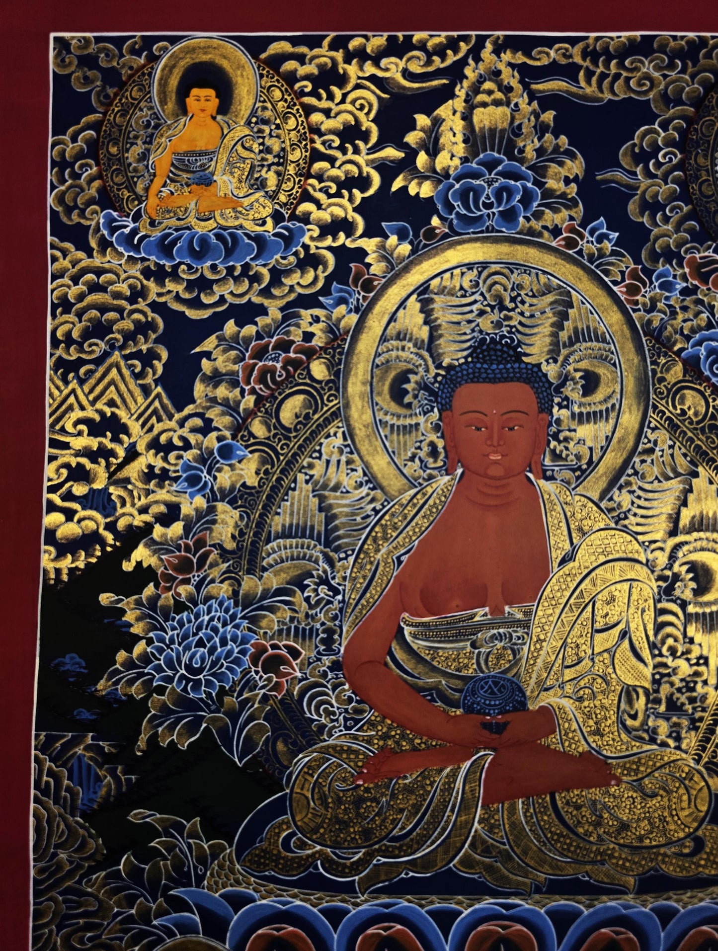 Hand-Painted Amitabha Buddha Thangka | Tibetan Buddhist Art