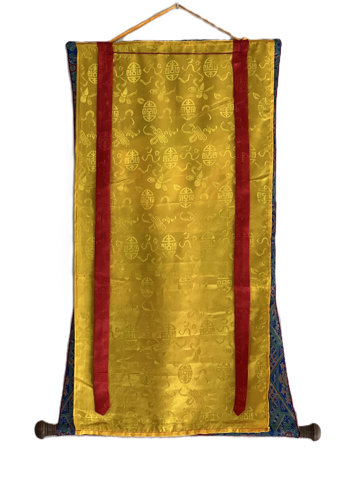Medicine Buddha Thangka | Hand-Painted Tibetan Healing Art with Silk Brocade