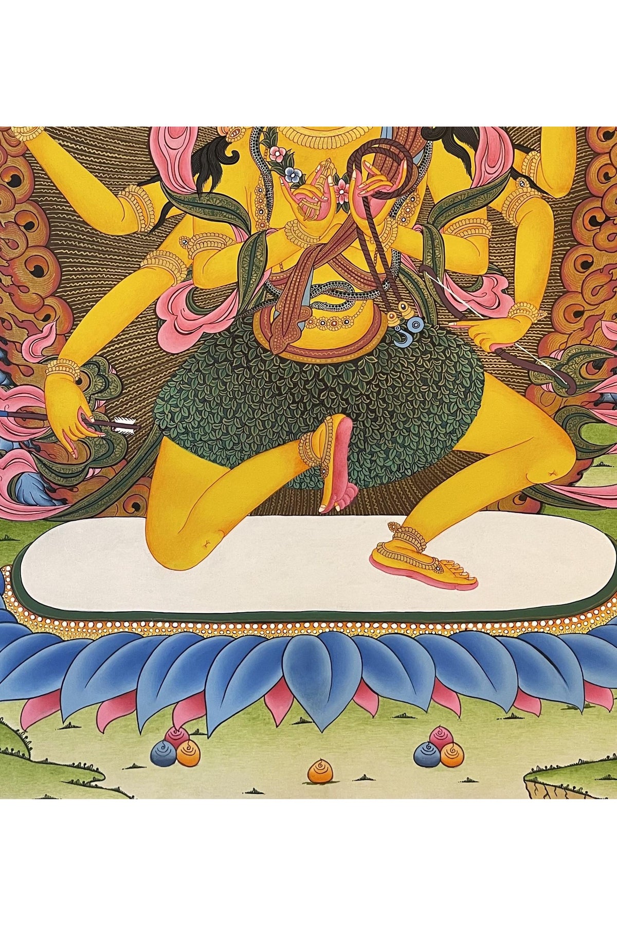 Parnashavari Thangka Painting | Hand-Painted Tibetan Healing Goddess Art