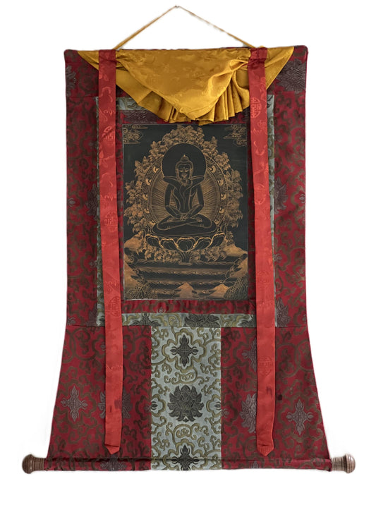 Samantabhadra Thangka Painting | Hand-Painted Buddha Shakti Tibetan Yab-Yum Art