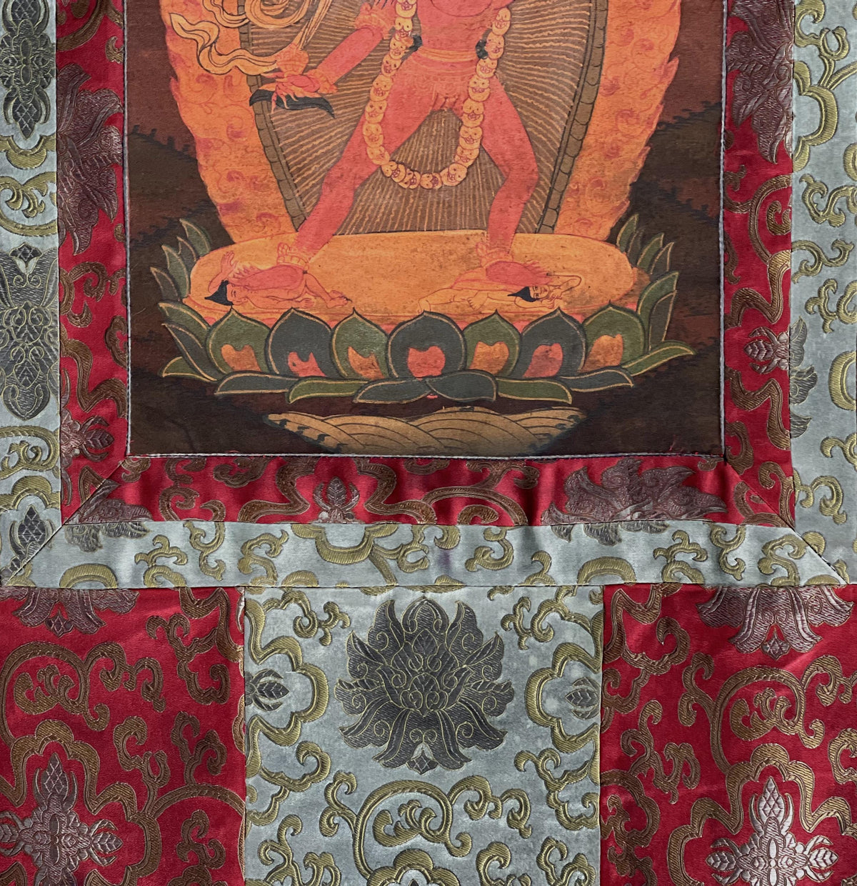 Old Hand-Painted Vajrayogini Thangka  Dorje Neljorma Female Buddha | Oil Varnished Tibetan Dakini Painting