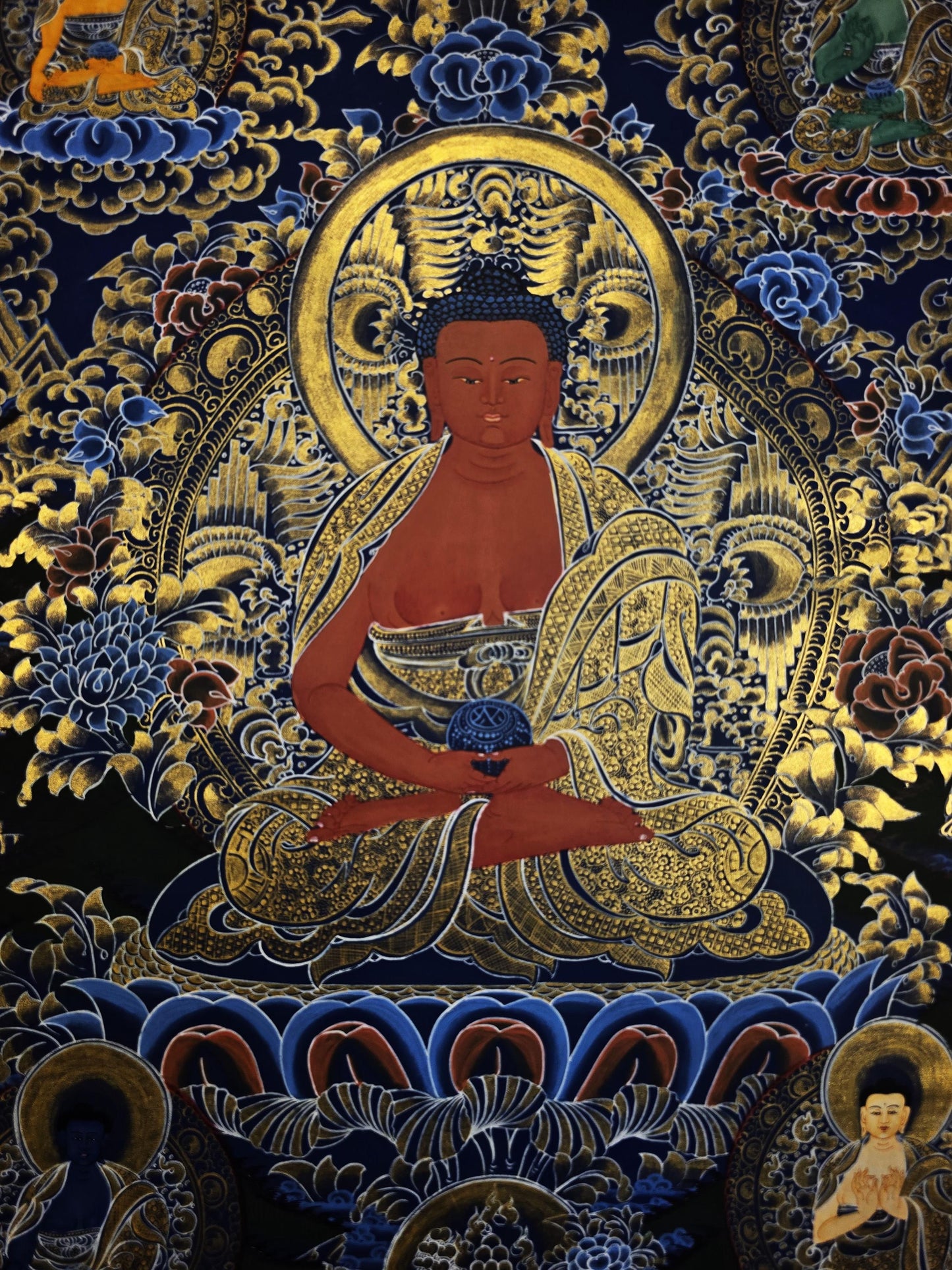 Hand-Painted Amitabha Buddha Thangka | Tibetan Buddhist Art