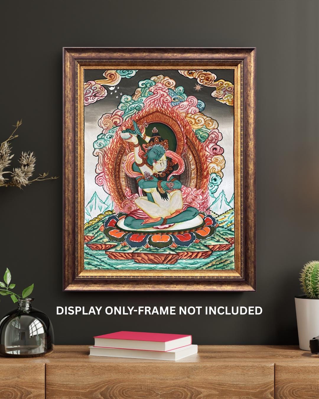 Original Hand-Painted Vajradhara & Prajnaparamita Newari Thangka | Yab-Yum Union | Tibetan Buddhist Art