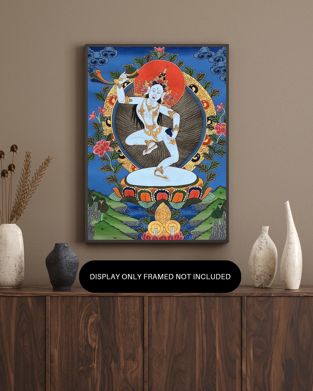 Hand-Painted Machig Labdron Thangka | Tibetan Buddhist Art
