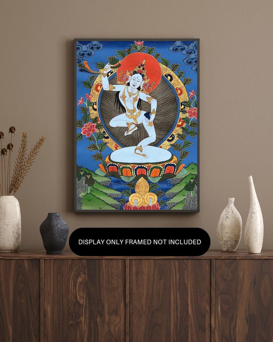 Hand-Painted Machig Labdron Thangka | Tibetan Buddhist Art