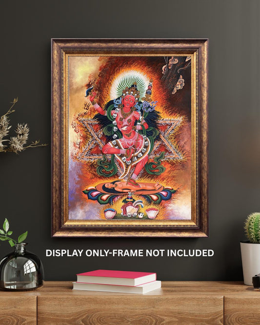 Original Hand-Painted Vajravarahi Thangka – Dorje Phagmo Female Buddha, Newari Paubha Art from Nepal