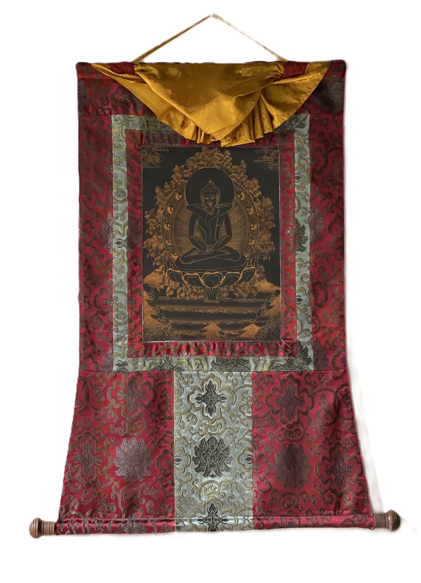Samantabhadra Thangka Painting | Hand-Painted Buddha Shakti Tibetan Yab-Yum Art