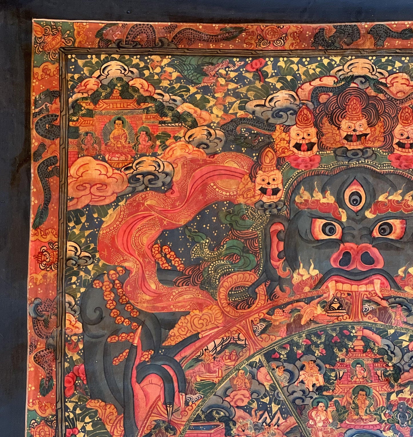 Tibetan Wheel of Life Thangka, Bhavachakra Mandala Painting, Samsara Buddhist Art