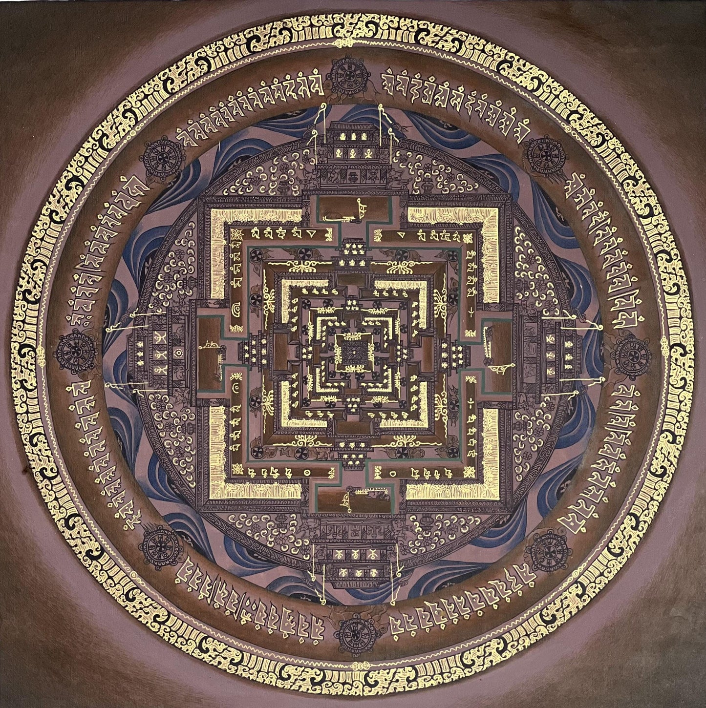 Kalachakra Mandala Thangka | Hand-Painted Tibetan Buddhist Art
