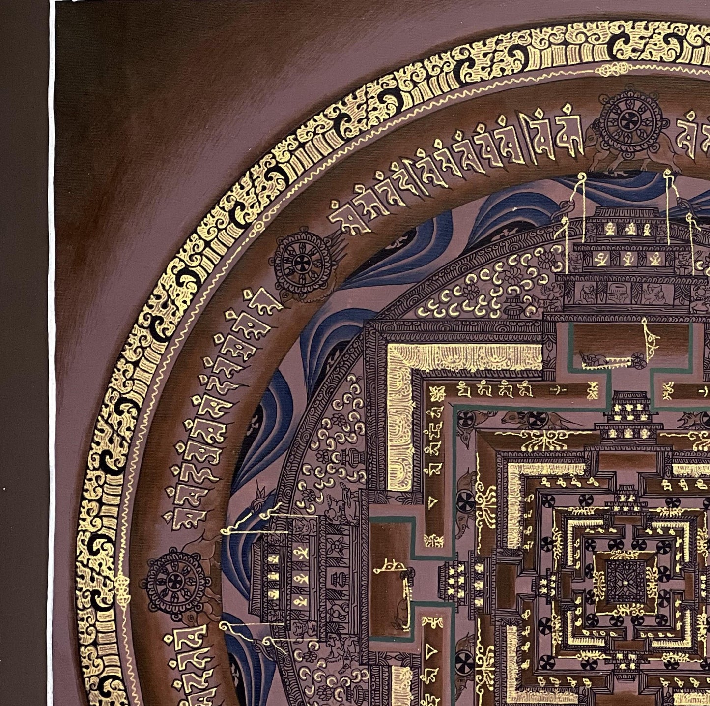 Kalachakra Mandala Thangka | Hand-Painted Tibetan Buddhist Art