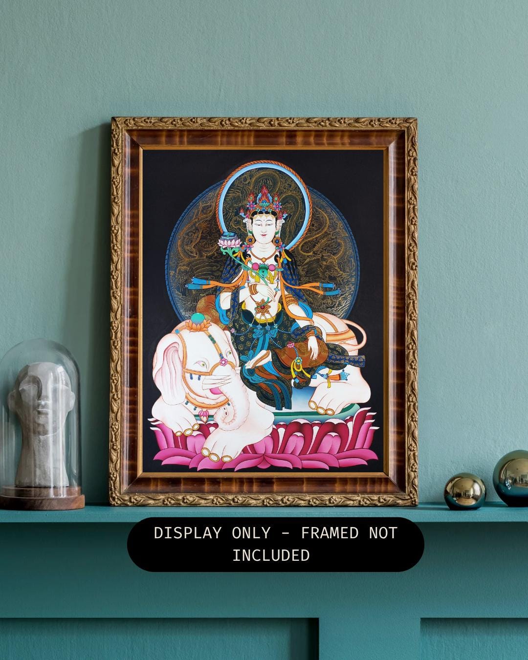 Hand-Painted Kindness Buddha Thangka: Gold Tibetan Meditation Art