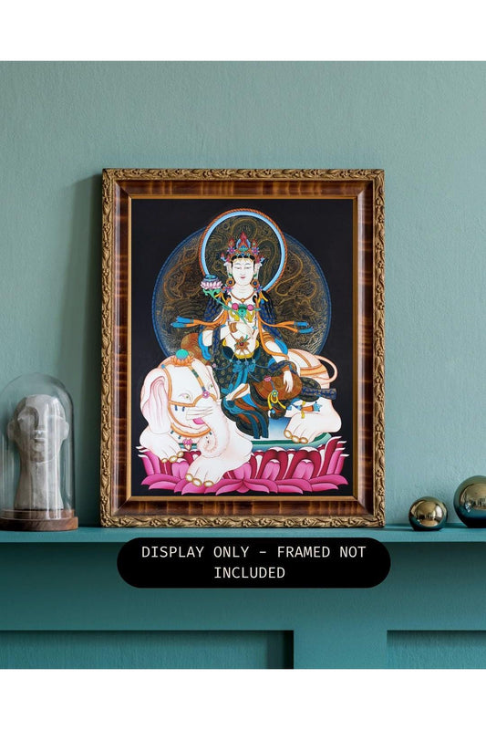 Hand-Painted Kindness Buddha Thangka: Gold Tibetan Meditation Art