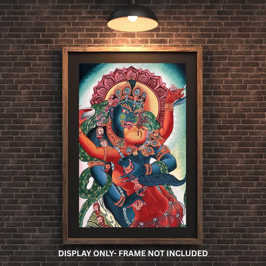 Chakrasamvara Shakti Yab-Yum Thangka | Newari Paubha Painting | Union of Bliss and Emptiness | Nepal Masterpiece