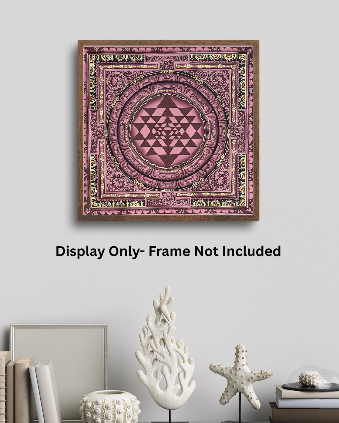 Sri Yantra Mandala Painting - Sacred Geometry Art | Shri Vidya School Inspired | Shree Yantra Decor