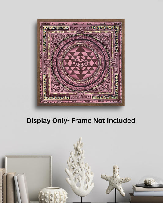 Sri Yantra Mandala Painting - Sacred Geometry Art | Shri Vidya School Inspired | Shree Yantra Decor