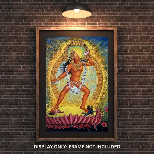 Vajrayogini Acrylic Painting on Canvas • Tibetan Buddhist Art • Dakini Tantric Deity
