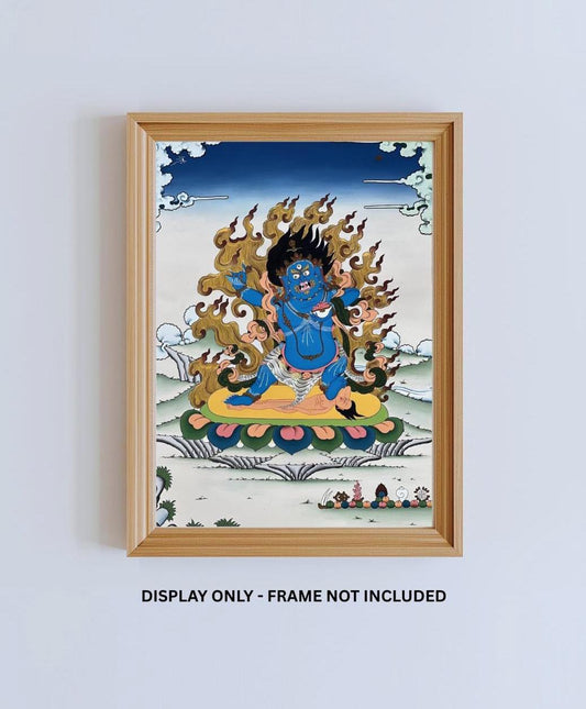 Two-Armed Mahakala Tibetan Thangka Painting • Hand-Painted Protector Deity • Himalayan Masterpiece