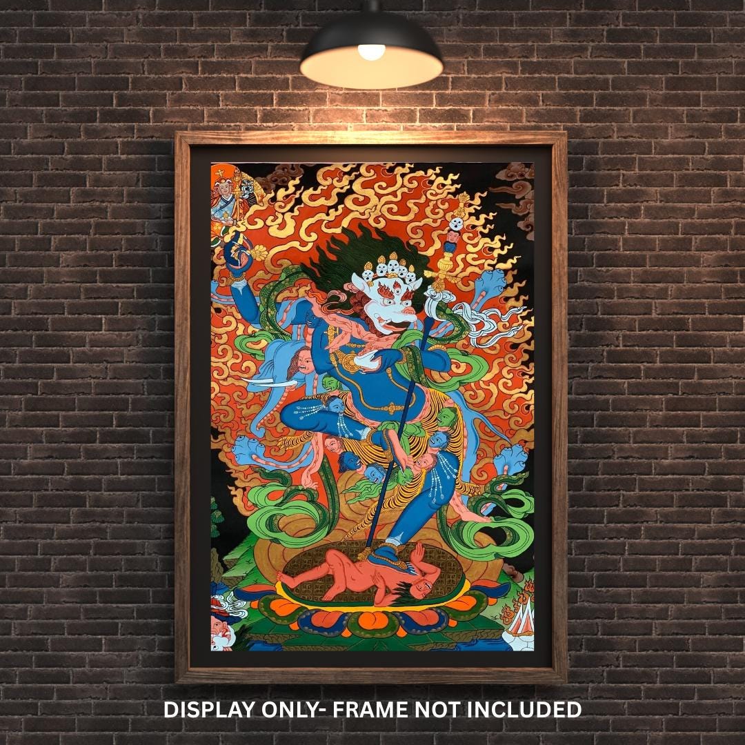 Simhamukhi Vajrayogini Thangka | Hand-Painted Tibetan Buddhist Art