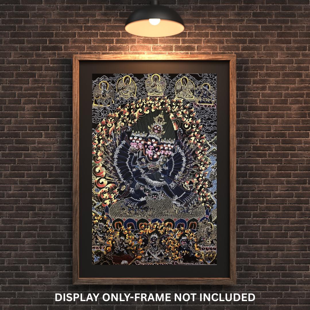 Yamantaka Shakti Thangka | Hand-Painted Tibetan Buddhist Art