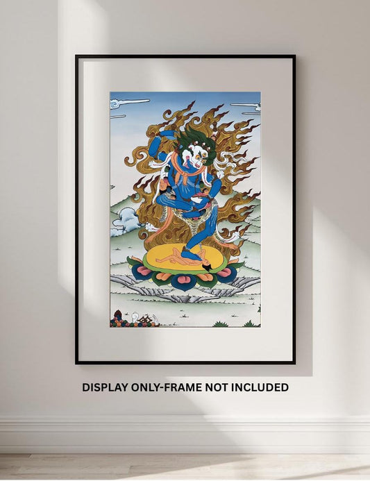 Lion-Face Dakini Simhamukhi Yogini Tibetan Thangka Painting • Hand-Painted Buddhist Art