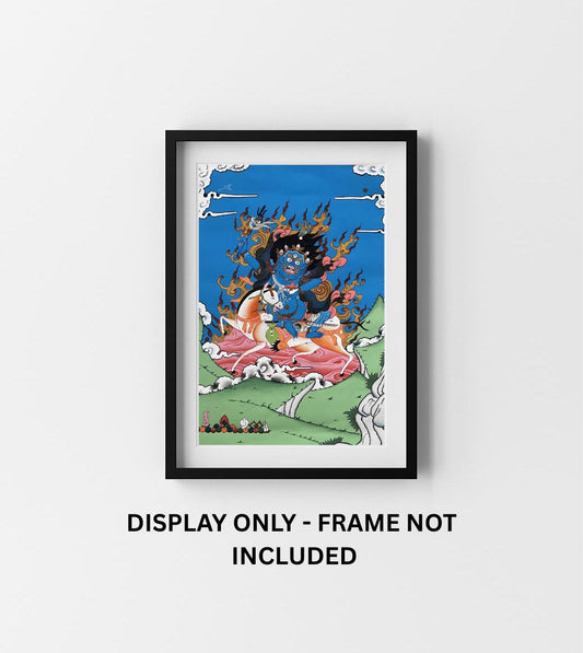 Palden Lhamo Shri Devi Tibetan Thangka Painting • Fierce Dharma Protector • Hand-Painted