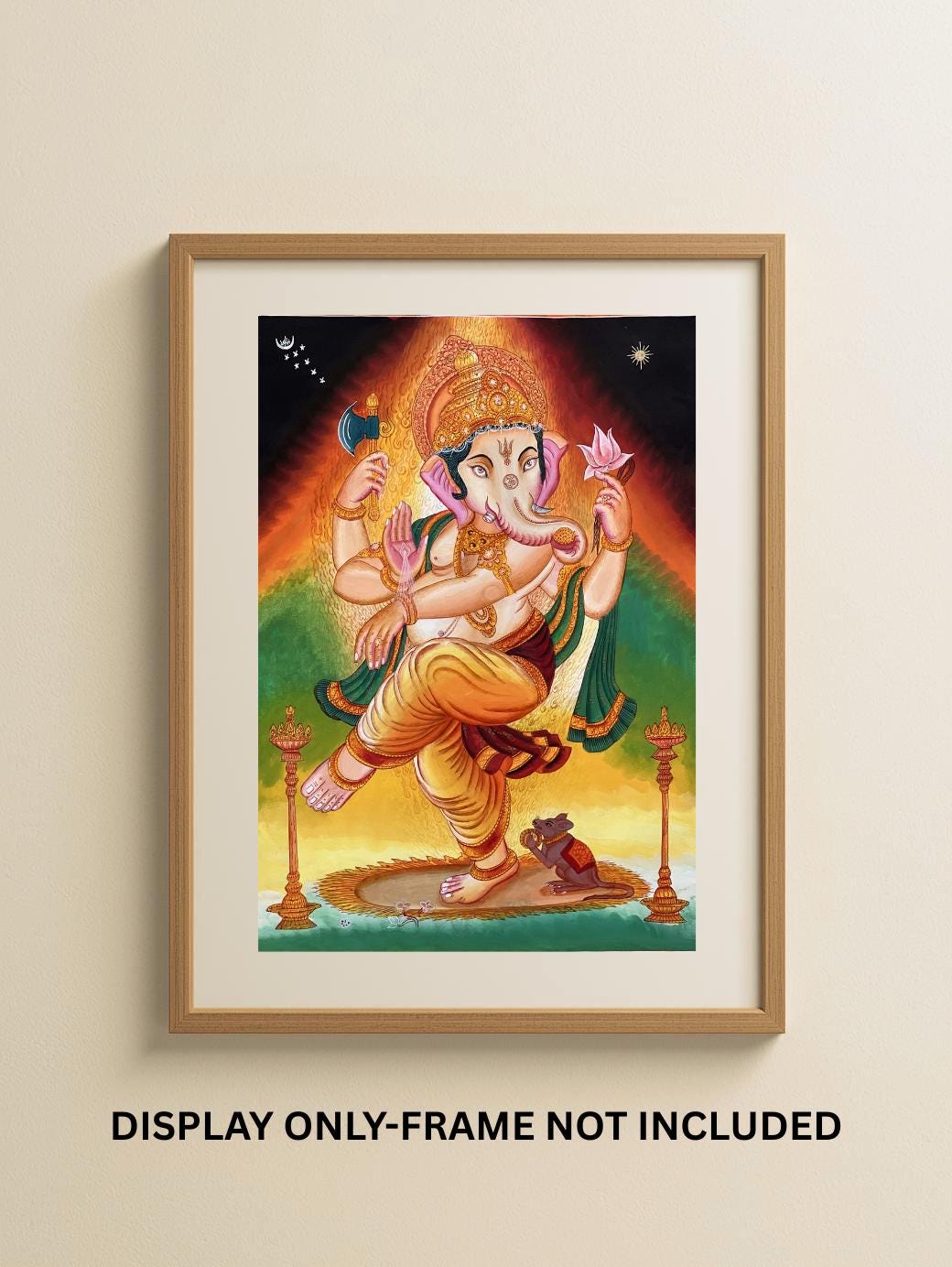 Ganesha Paubha Thangka | Hand-Painted Ganapati Art | Hindu God Painting | Newari  Artwork | Spiritual Wall Decor