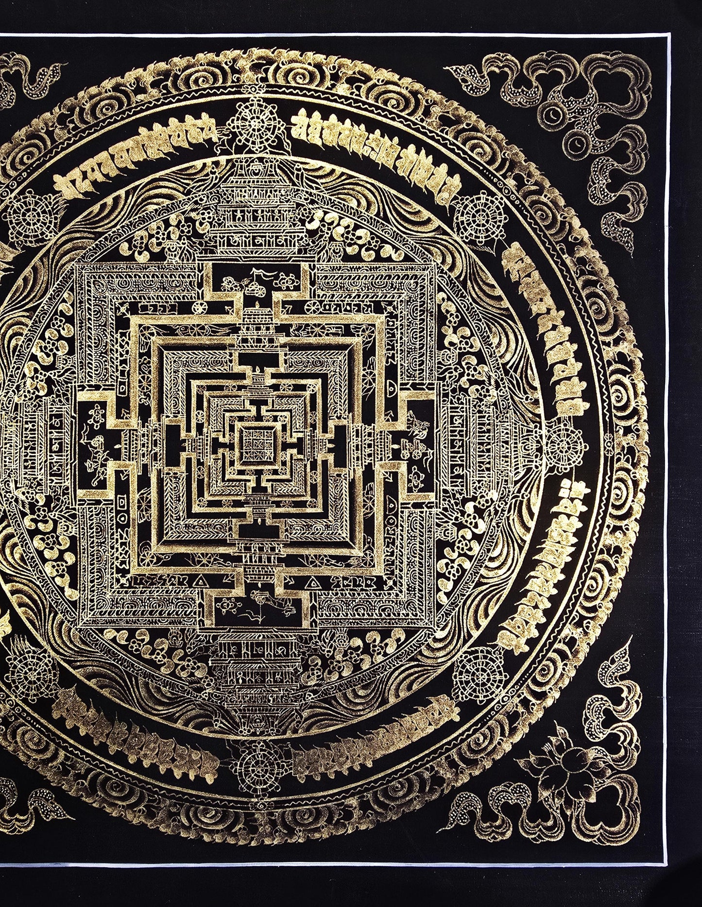 Kalachakra Mandala Thangka – Wheel of Time Tibetan Sacred Geometry Meditation Art