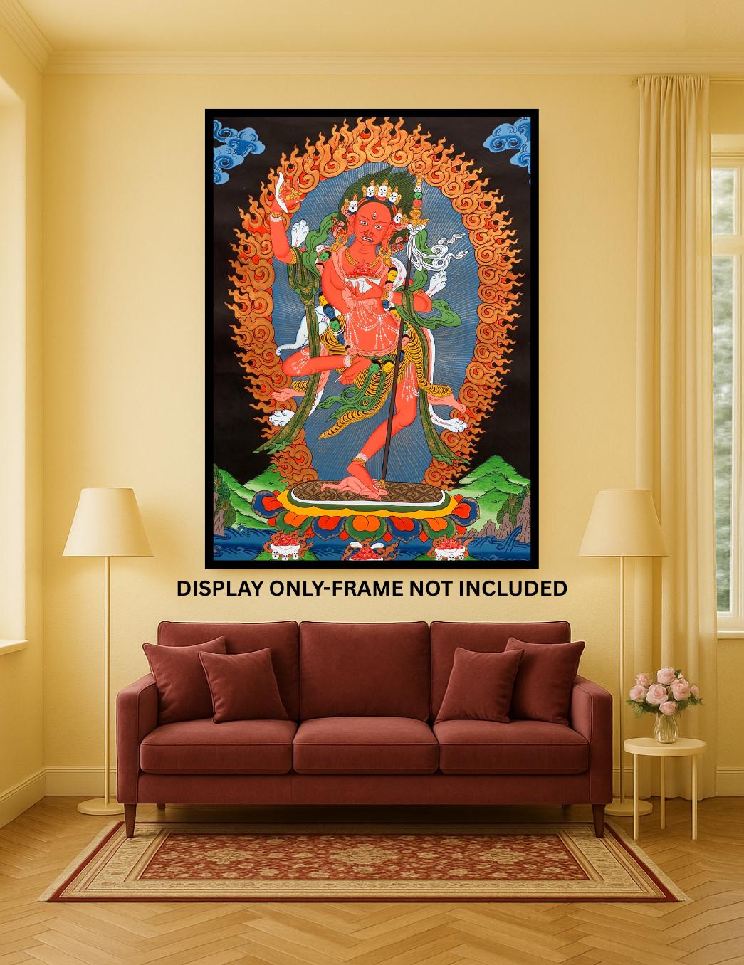 Original Hand-Painted Vajravarahi Dorje Phagmo Tibetan Thangka Painting Meditation Art