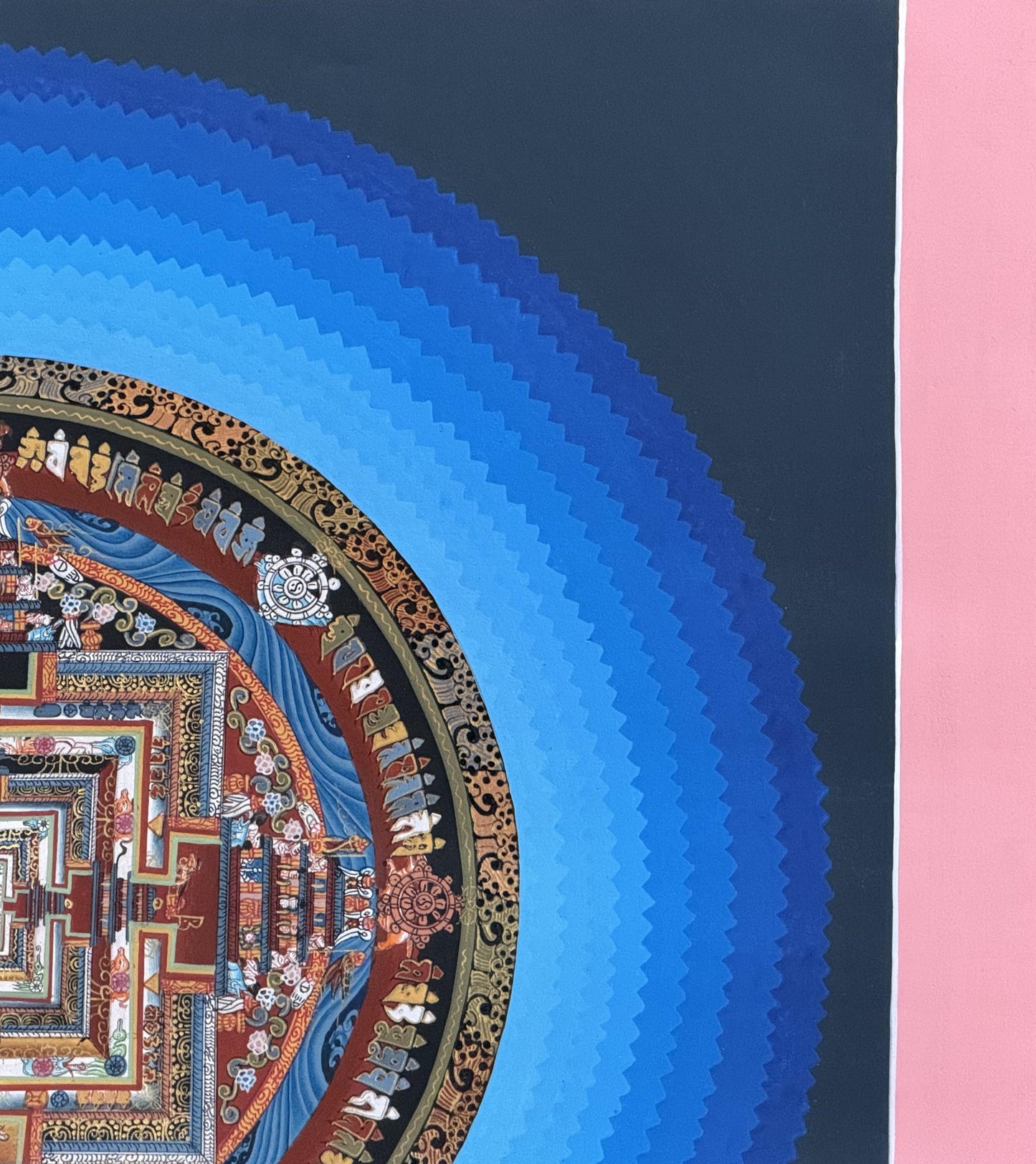 Kalachakra Mandala Tibetan Thangka Painting | Hand Painted Buddhist Mandala | Meditation Art | Silk Brocade Option