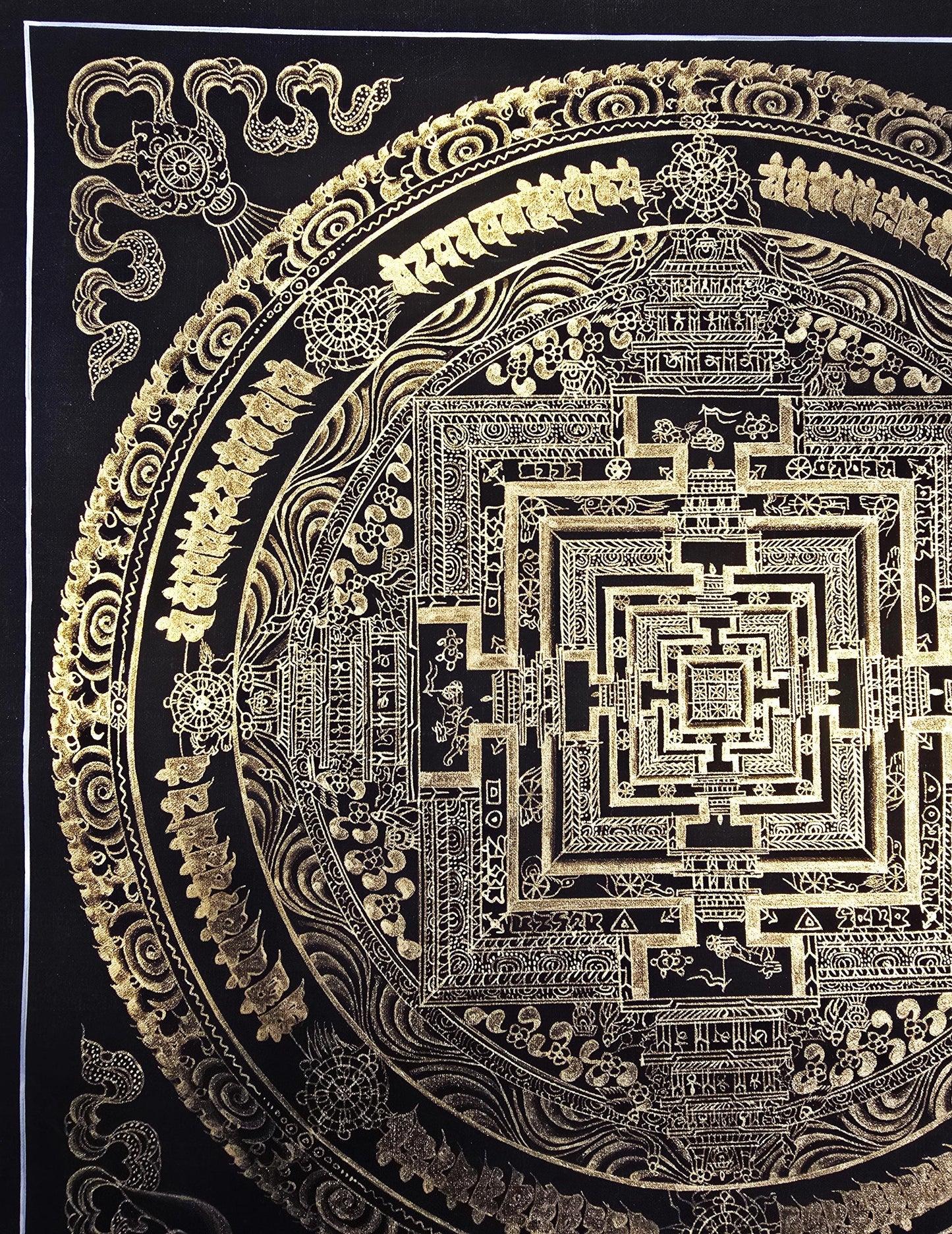 Kalachakra Mandala Thangka – Wheel of Time Tibetan Sacred Geometry Meditation Art