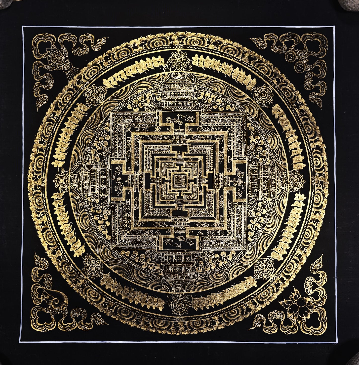 Kalachakra Mandala Thangka – Wheel of Time Tibetan Sacred Geometry Meditation Art